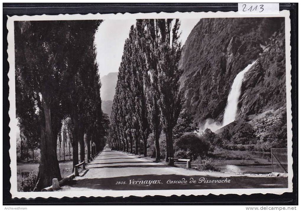 Vernayaz, Cascade De Pissevache Et La Grande Allée De Peupliers De La Route Cantonale (2113) - Vernayaz