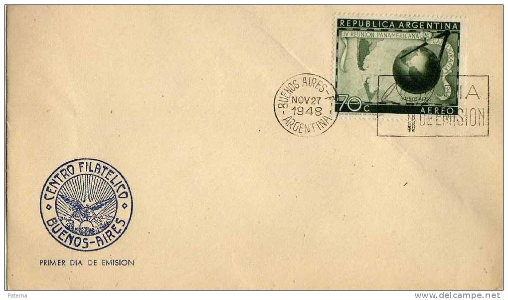 3350 FDC, BUENOS AIRES, 1948 ( Argentina), Sobre Primer Día. - FDC