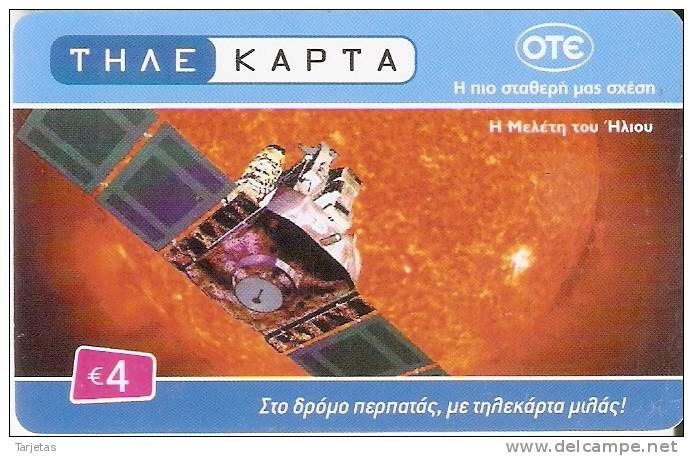 TARJETA DE GRECIA DE UN SATELITE (SATELLITE) - Astronomie