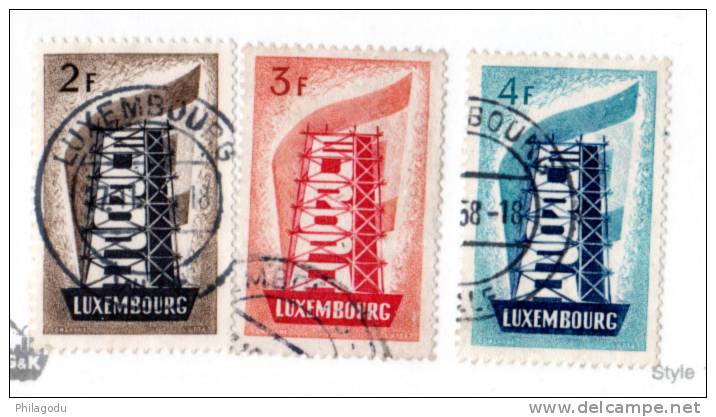 Luxembourg 1956, Europa, 514 / 518  Ø , Cote 70 €, - Used Stamps