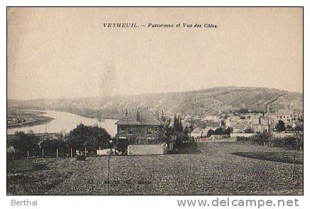 95 VETHEUIL - Panorama Et Vue Des Cotes - Vetheuil