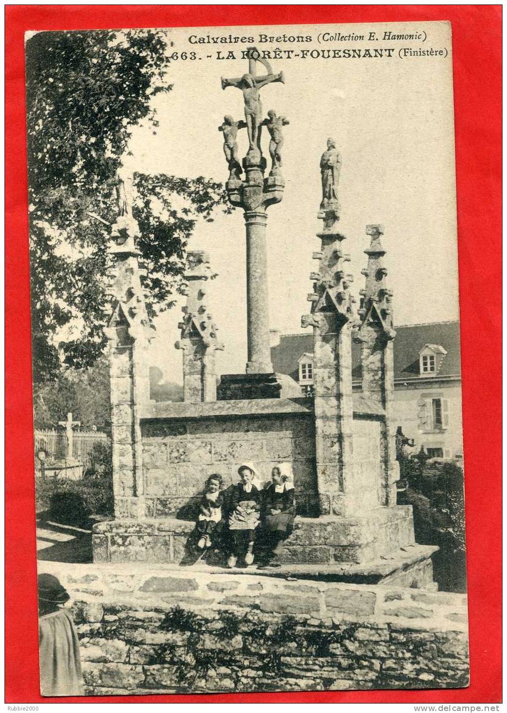 LA FORET FOUESNANT 1900 LE CALVAIRE CARTE PRECURSEUR EN  BON ETAT - La Forêt-Fouesnant