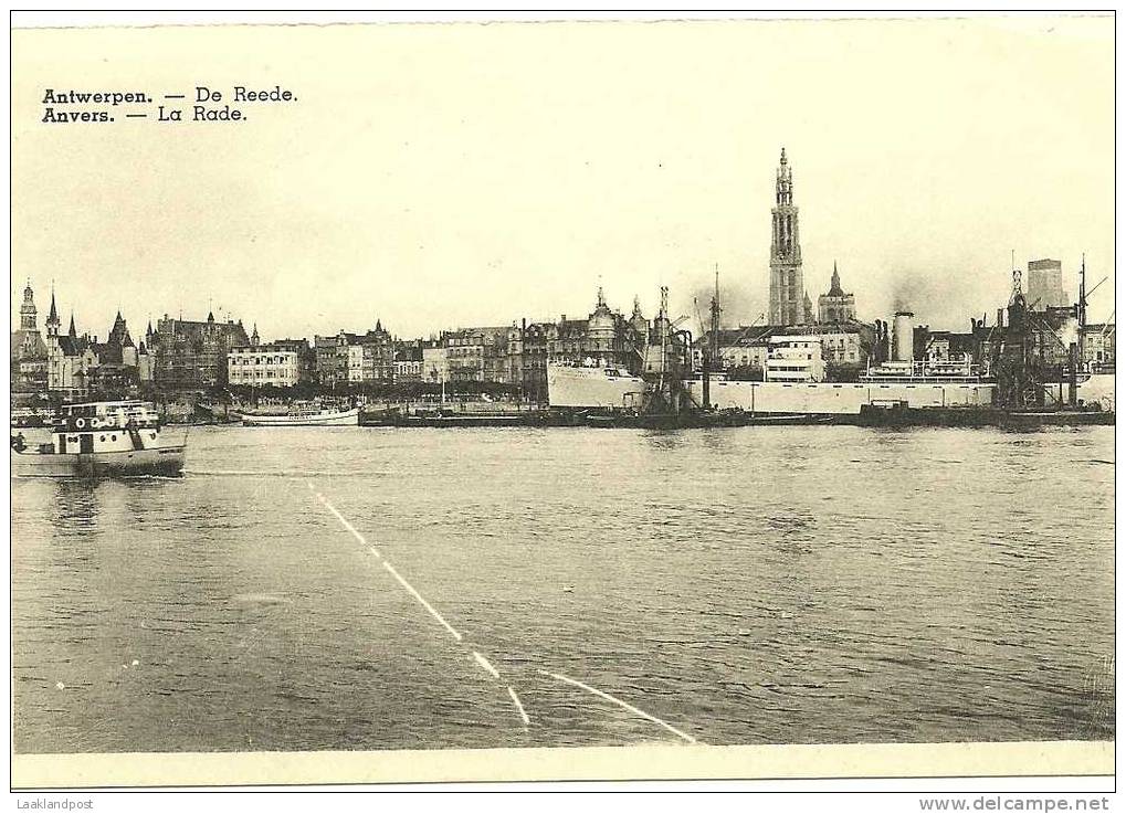 Belgium Old Postcard Unused Anvers La Rade - Antwerpen