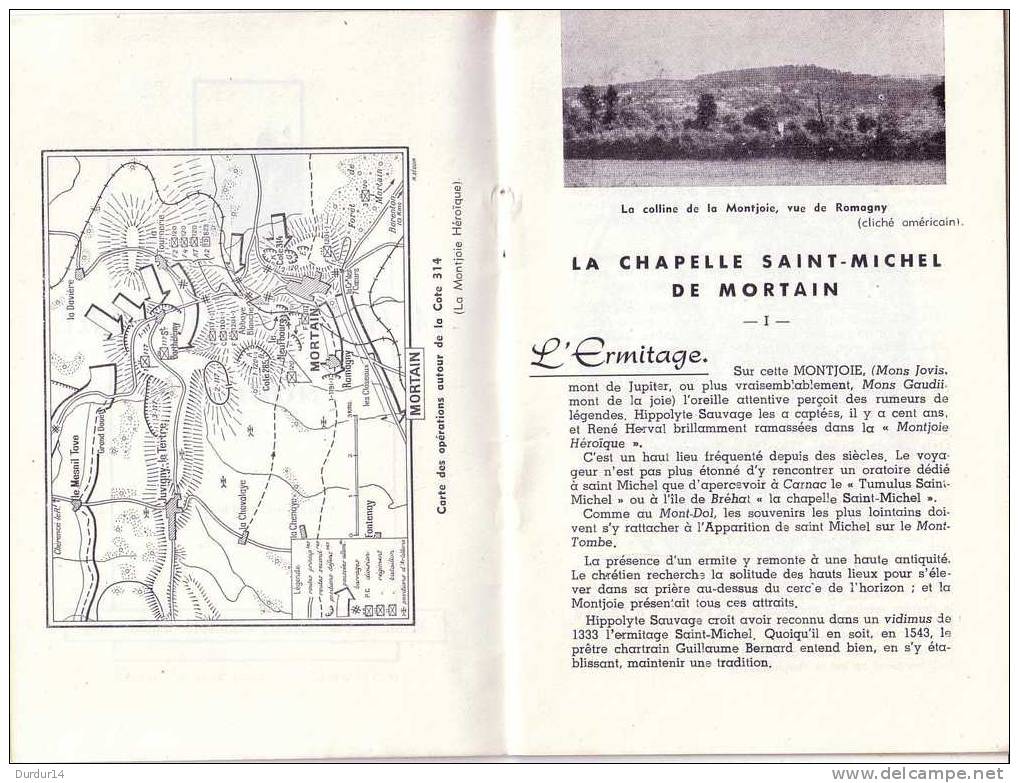 LA CHAPELLE SAINT-MICHEL De MORTAIN ( Manche )  Plaquette De 20 Pages...de 1958... - Normandië