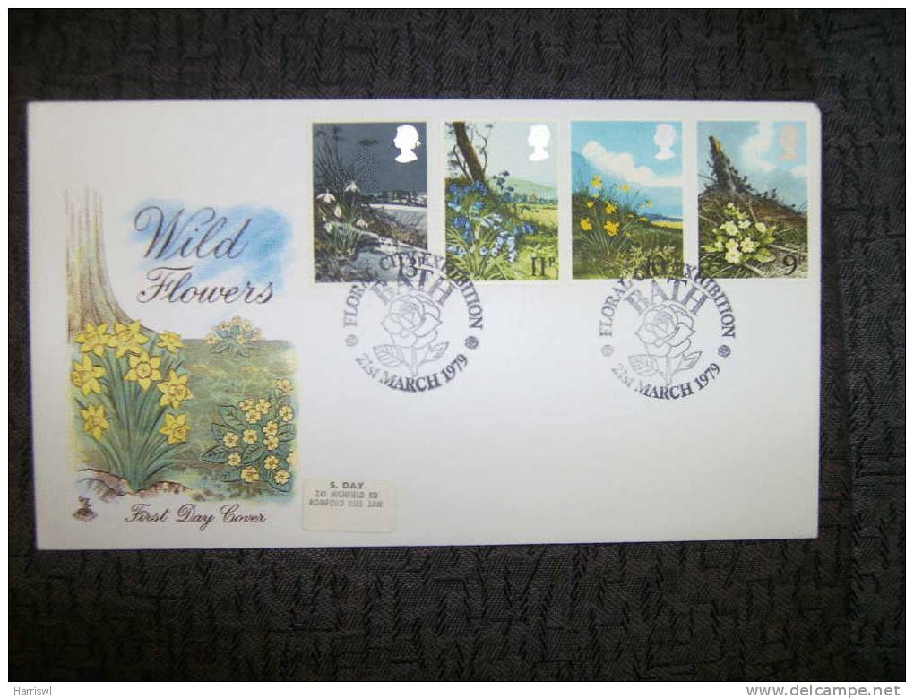 GB FDC 1979 WILD FLOWERS - 1971-1980 Em. Décimales