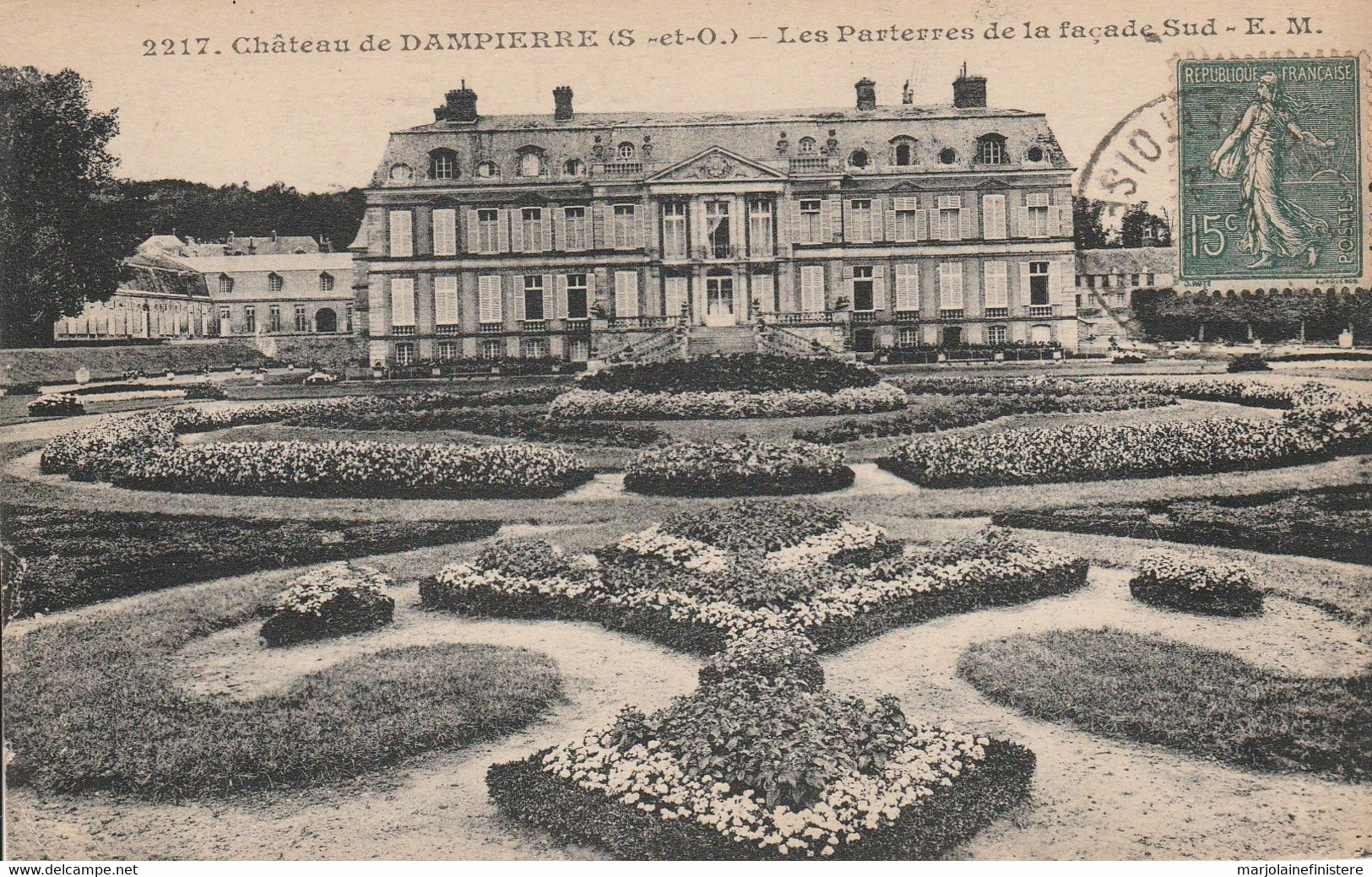 Dép. 78 - Château De DAMPIERRE. - Les Parterres De La Façade SUD. E. Malcuit Phot.-Edit., Paris. N° 2217 - Dampierre En Yvelines