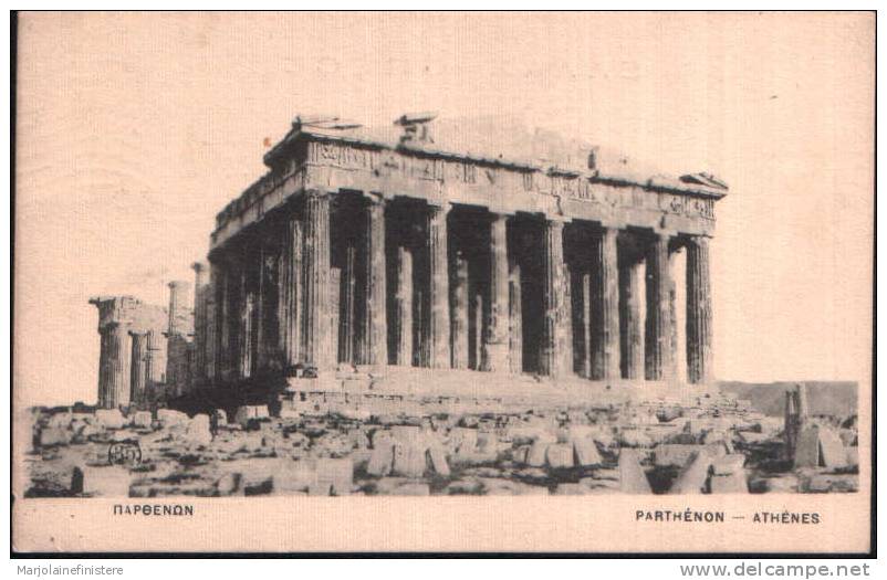 GRECES - PARTHENON - ATHENES. 1913 - Grèce