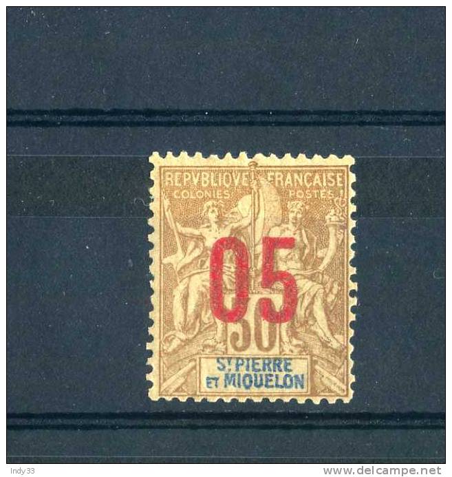 - FRANCE SAINT-PIERRE-ET-MIQUELON . 1912 . NEUF AVEC CHARNIERE - Unused Stamps