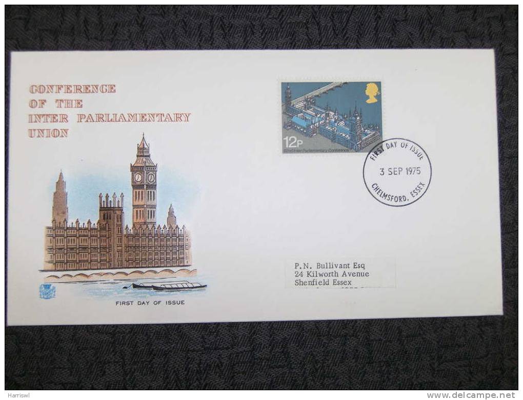 GB FDC 1975 CONFERENCE OF THE INTER PARLIAMENTARY UNION - 1971-1980 Em. Décimales