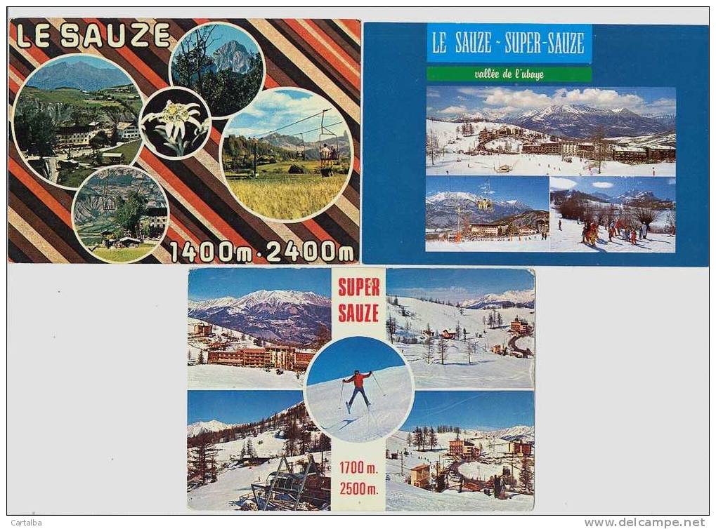 Lot De 3 Cartes Alpes De Haute Provence Le Sauze - Autres & Non Classés