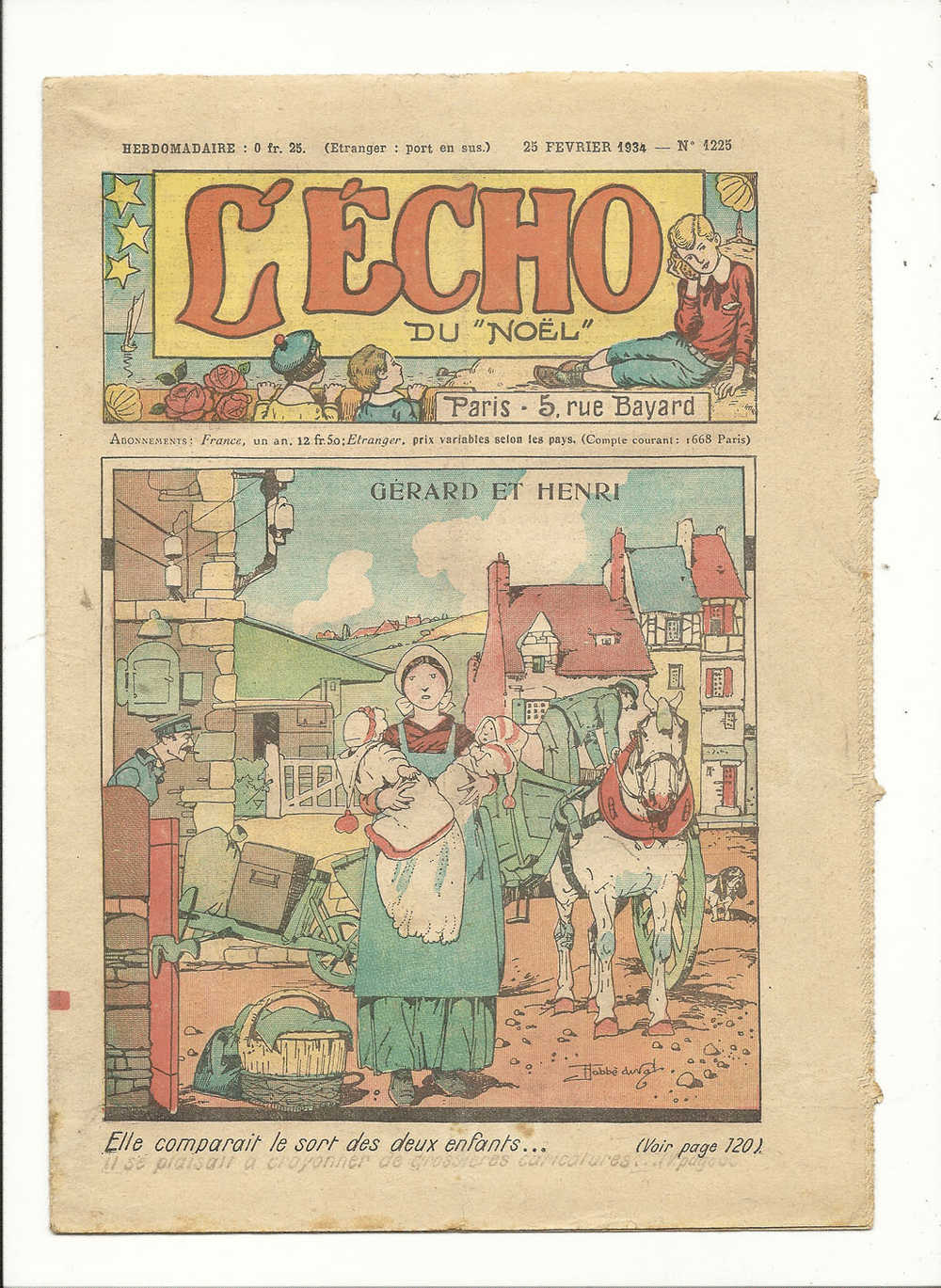 Junior, Revues Hebdomadaires, L´Echo Du "Noël" - Gérard Et Henri - 25 Février 1934 - N° 1225 - Other & Unclassified