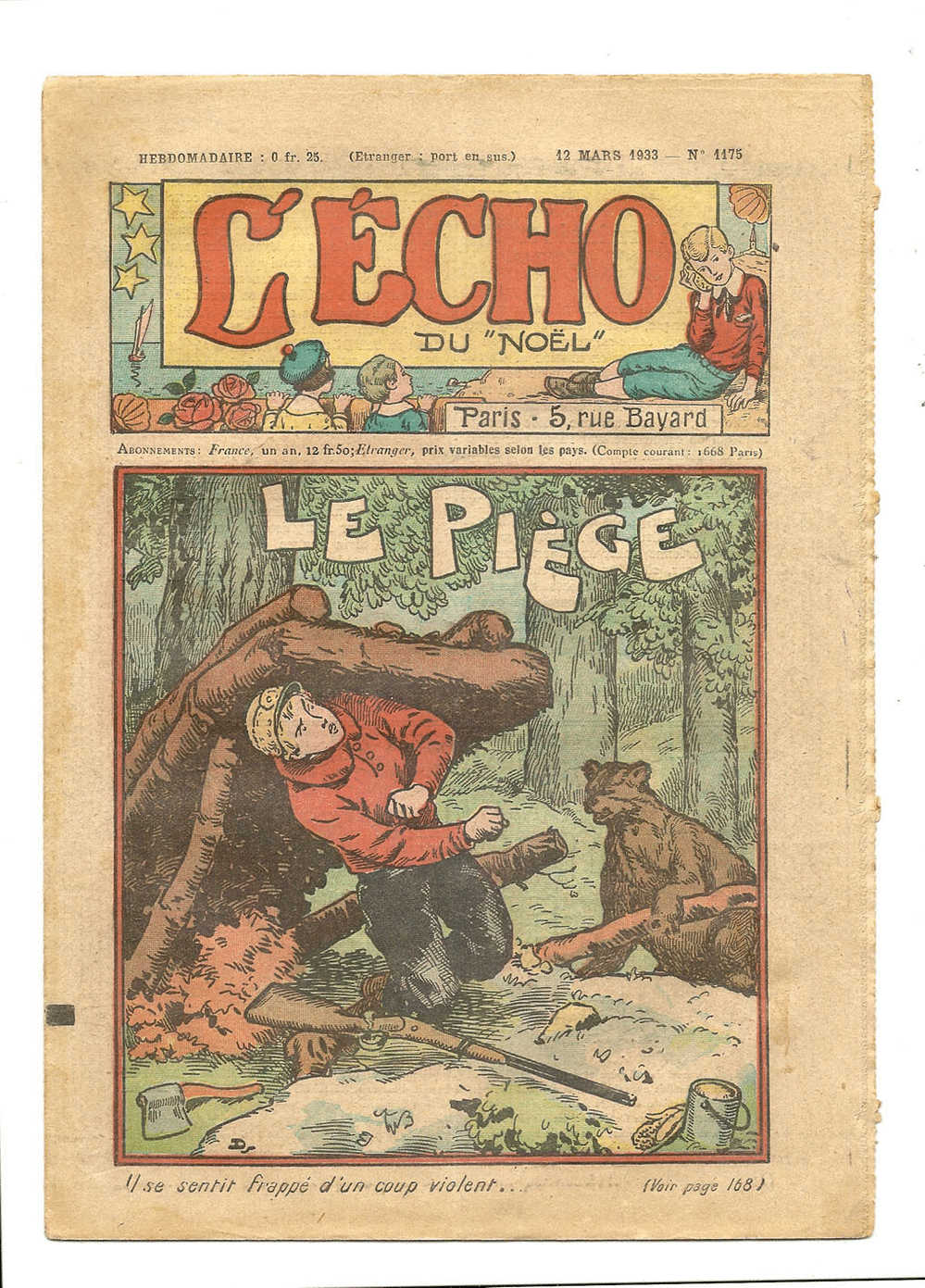 Junior, Revues Hebdomadaires - L'Echo Du "Noël" - Le Piège - 12 Mars 1933 - N° 1175 - Autres & Non Classés