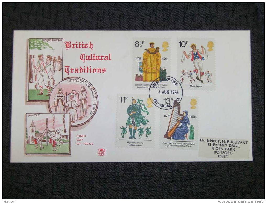 GB FDC 1976 BRITISH CULTURAL TRADITIONS - 1971-1980 Em. Décimales