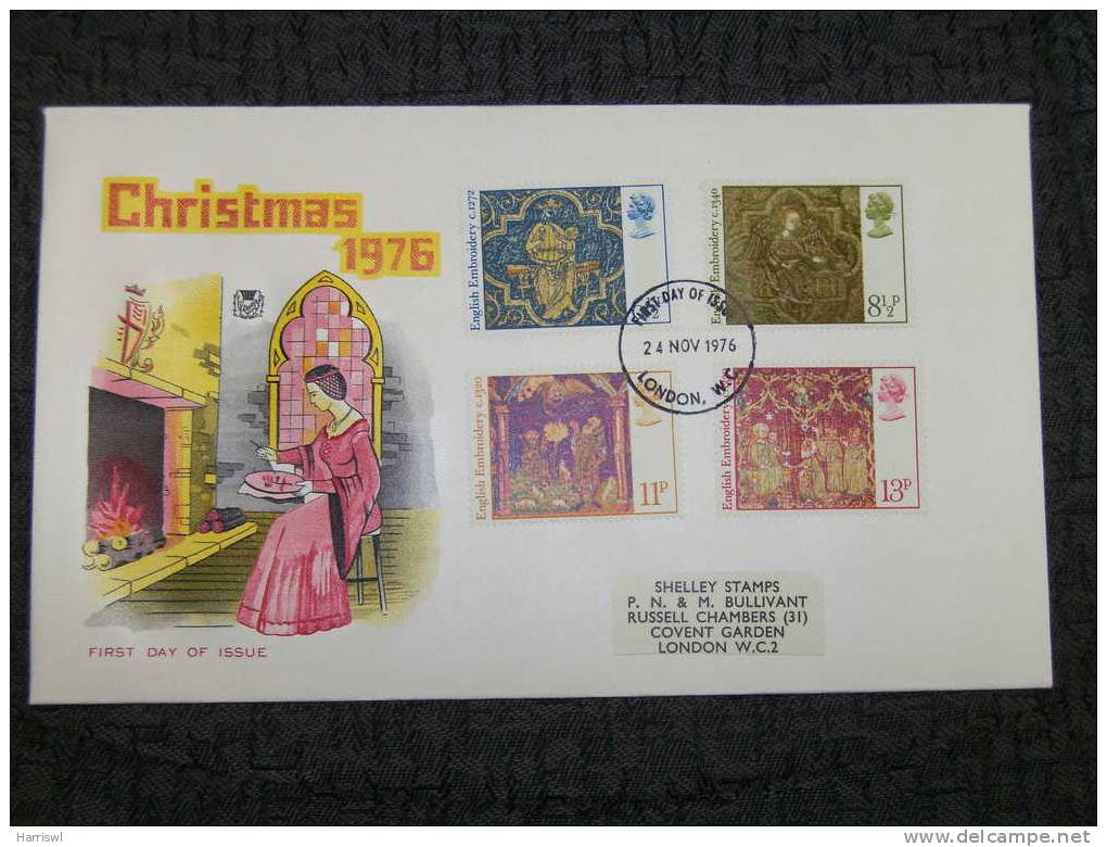 GB FDC 1976 CHRISTMAS - 1971-1980 Em. Décimales