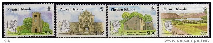 St Augustine´s Tower Hackney, Londres.,Royal Citadel,Plymouth Devon,etc.  4 T-p Neufs **   Yv.#  343/6 - Pitcairn Islands