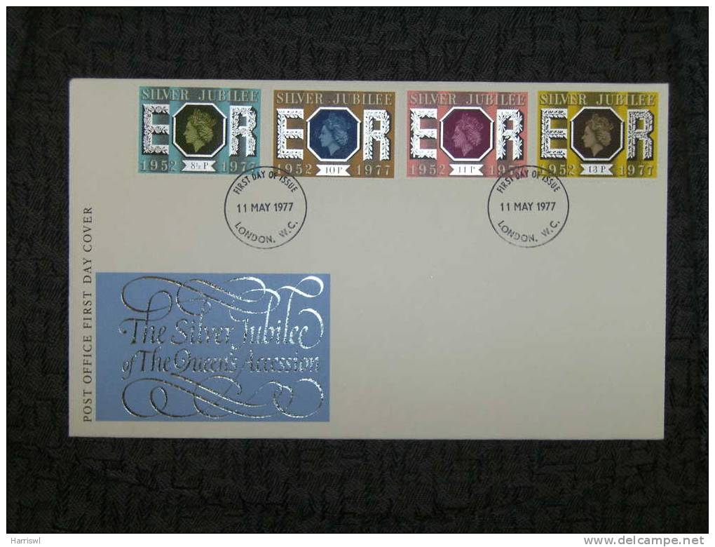 GB FDC 1977 SILVER JUBILEE OF QUEENS ACCESSION - 1971-1980 Em. Décimales