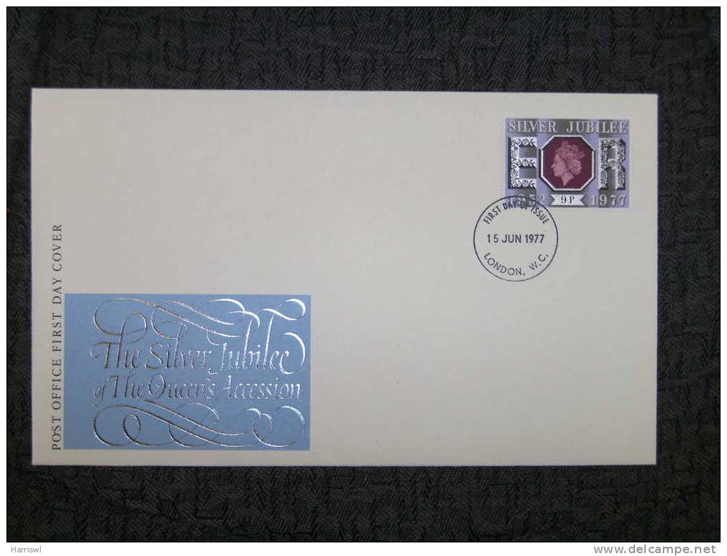 GB FDC 1977 SILVER JUBILEE OF QUEENS ACCESSION - 1971-1980 Em. Décimales