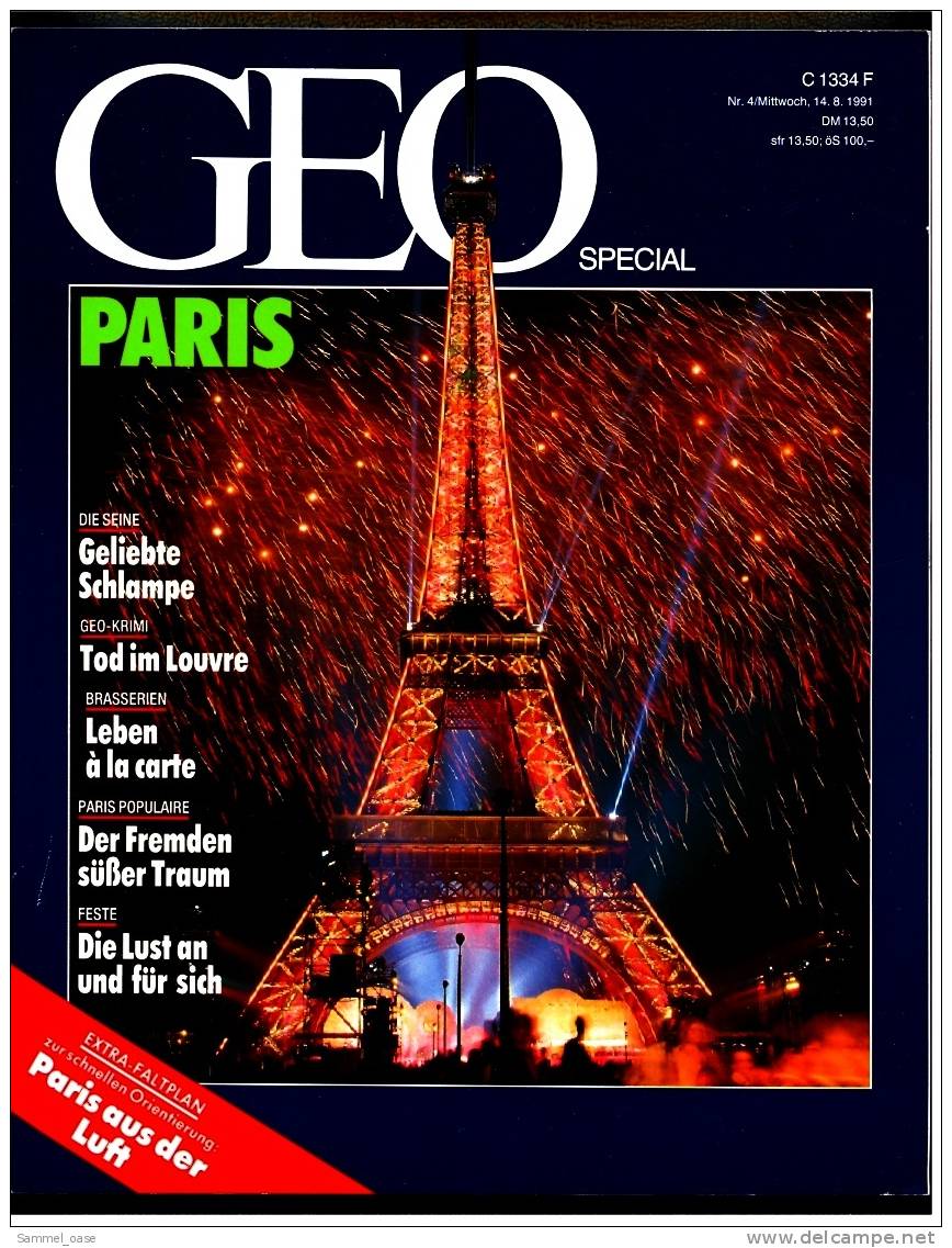 Geo Magazin Spezial  -  Paris  -  Nr.4  1991 , Mit Extra Faltplan : Paris Aus Der Luft - Reise & Fun