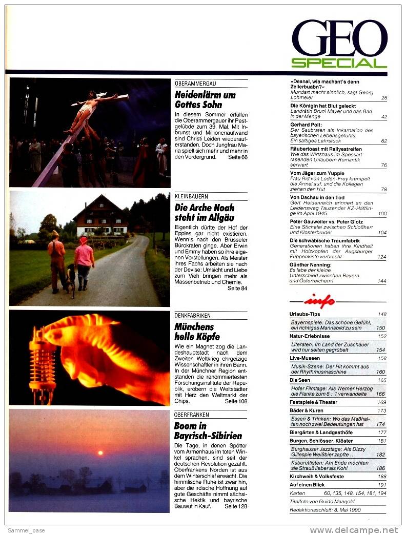 Geo Magazin Spezial  -  Bayern  -  Nr.3  1990  ,  Allgäu  -  Oberammergau  -  Oberfranken - Reizen En Ontspanning