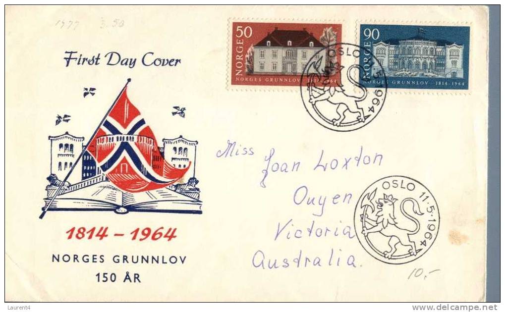 (12) -1 Cover FDC From Norway 1964 - FDC