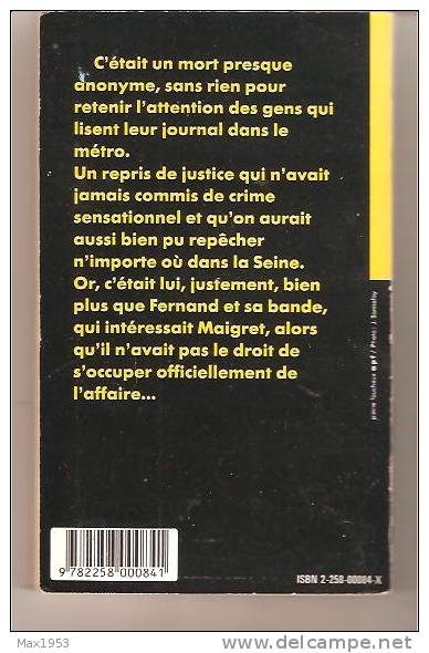 Simenon - Maigret Et Le Voleur Paresseux - Presses De La Cité - Série Numérotée M  35 - Simenon