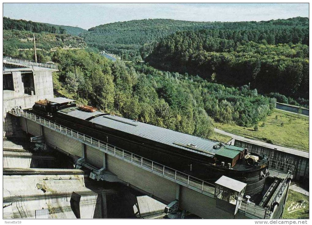 SAINT LOUIS - ARZEVILLER Canal De La Marne Au Rhin Plan Incliné + Pêniche En Gros Plan - Arzviller