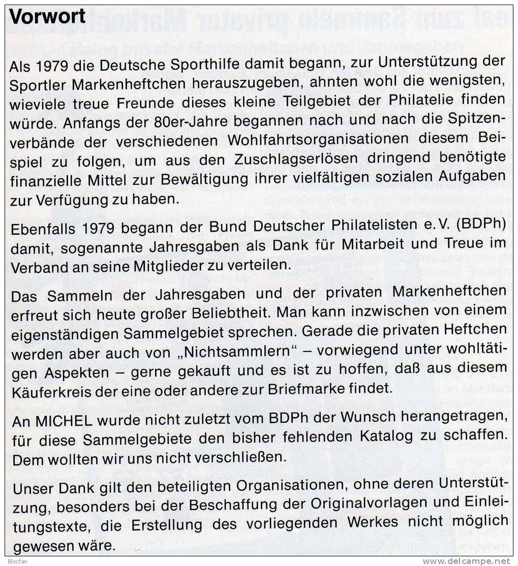 Michel Spezial Katalog Private Markenheftchen 1991 BRD 10€ Jugend, Sport, Rotes Kreuz, Wohlfahrt, Mit Jahressgaben BdPh - Andere & Zonder Classificatie