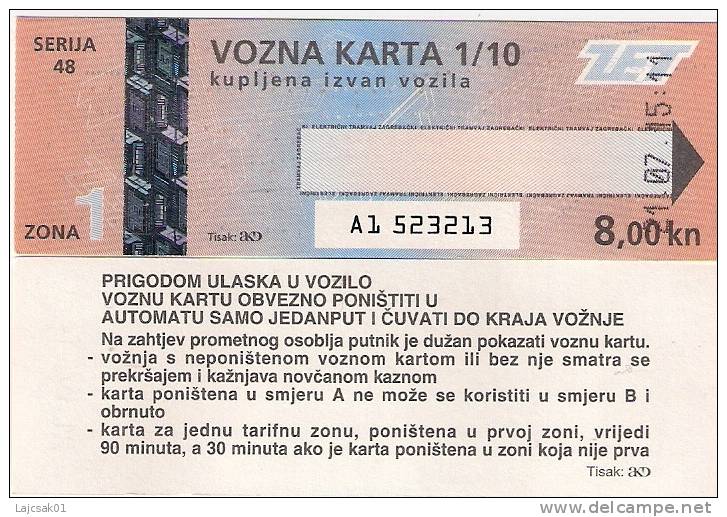 Bus Ticket From Croatia - Europa