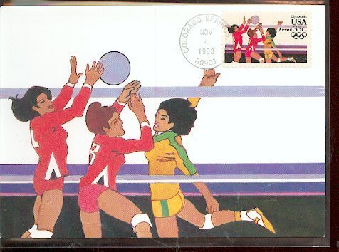 ETATS UNIS CARTE MAXIMUM NUM.YVERT  PA 105 SPORT JEUX OLYMPIQUES LOS ANGELES 1984 - Cartoline Maximum