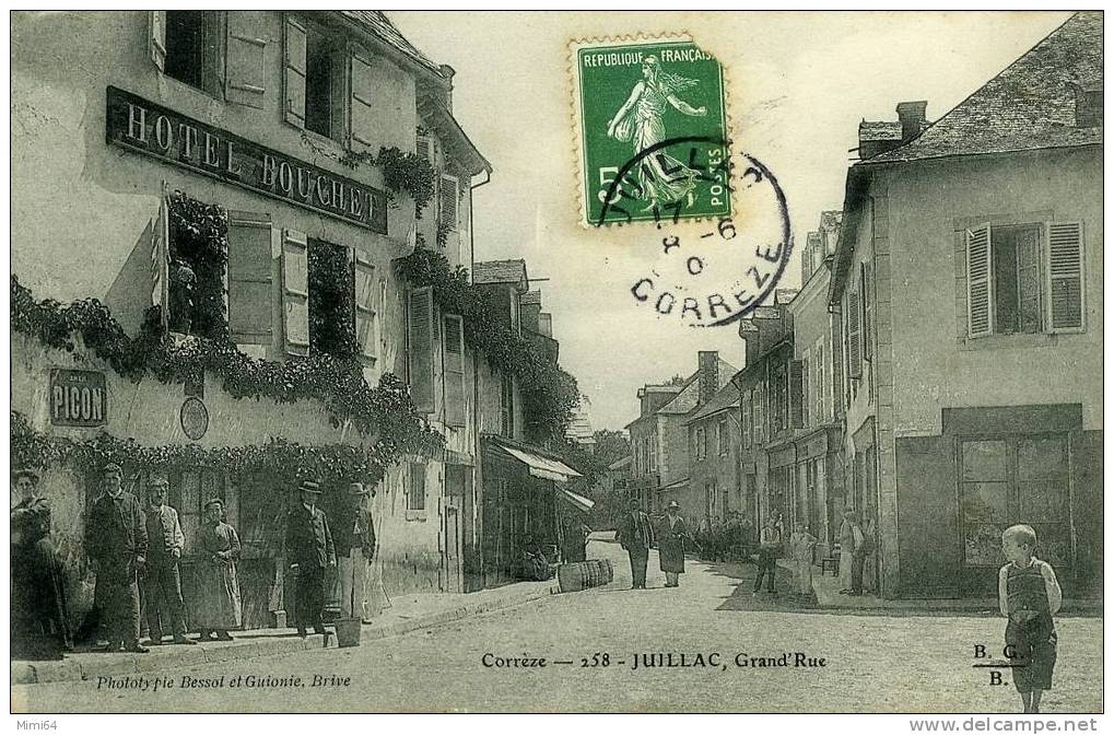 19  .  JUILLAC .  GRAND´RUE .  HOTEL BOUCHET . - Juillac