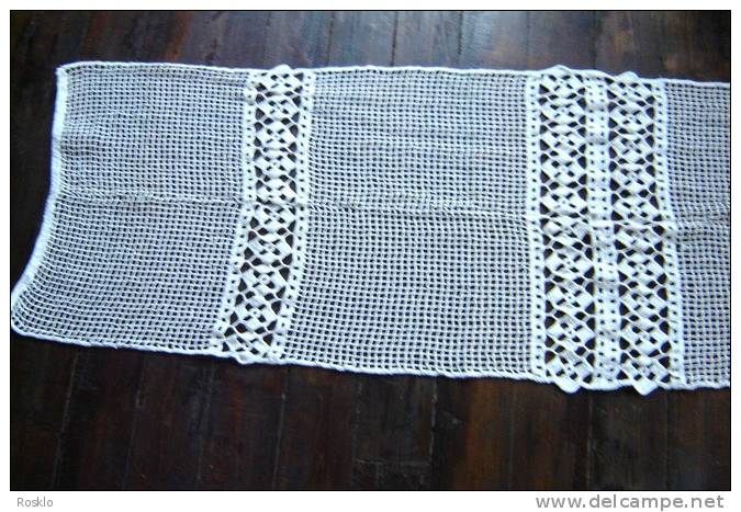 RIDEAU  ANCIEN / COTON CROCHET / 170 CM X 60 CM  / PARFAIT  ETAT - Dentelles Et Tissus