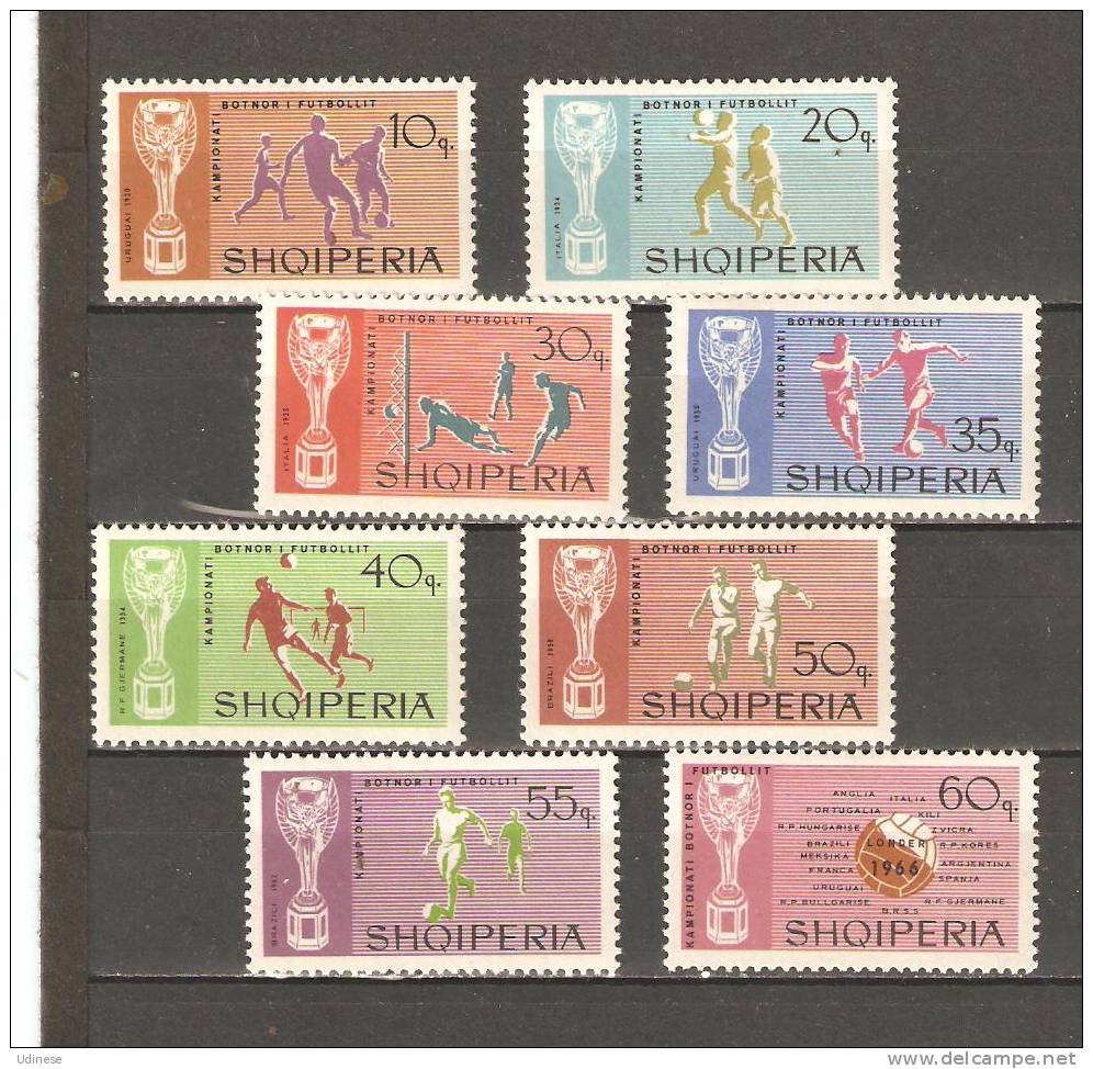 ALBANIA 1966 - WORLD CUP FOOTBALL - CPL. SET - MNH MINT NEUF NEU NUEVO - 1966 – Angleterre