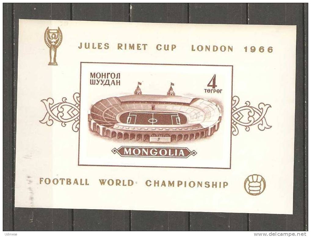 MONGOLIA 1966 - FOOTBALL WORLD CHAMP. -  S/S - MNH MINT NEUF - 1966 – Angleterre