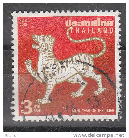 Thailandia   -   2010.  Anno  Della  Tigre.   Year  Of The  Tiger.  Very Fine - Astrologie