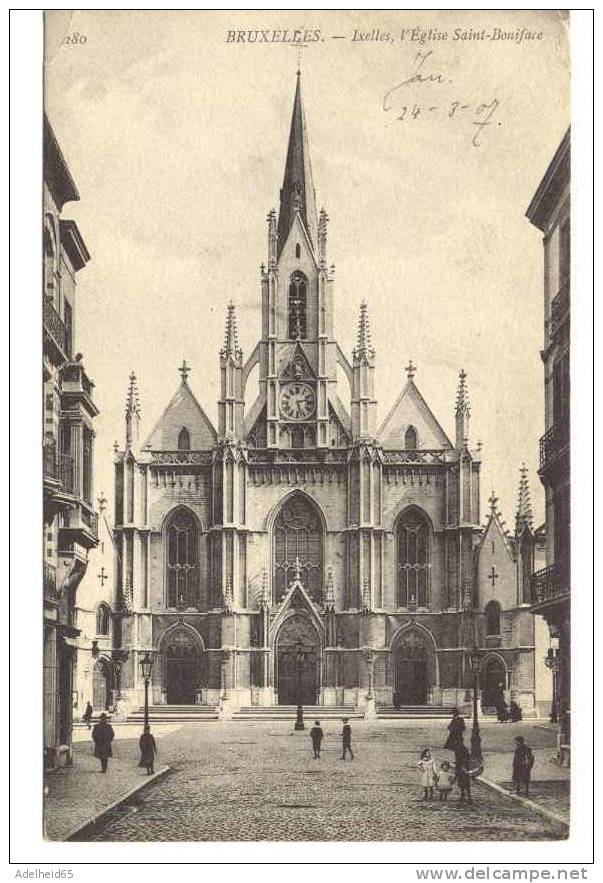 Bruxelles Ixelles Eglise Saint Boniface, Enfants, 1907 Pour Malines - Elsene - Ixelles