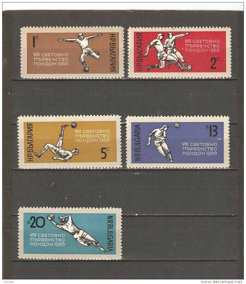 BULGARIA 1966 - FOOTBALL WORLD CHAMP. - CPL. SET  - MNH MINT NEUF - 1966 – Angleterre