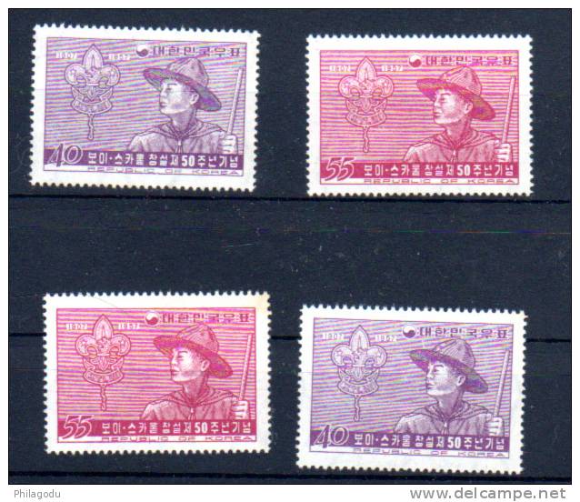 Corée Du Sud 1957, 50° Du Scoutisme, 178 / 179 **, Cote 14 € - Other & Unclassified