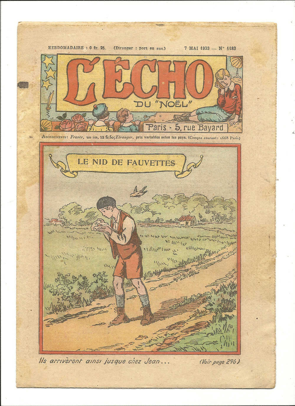 Junior, Revues Hebdoladaires, L'Echo Du "Noël" - Le Nid De Fauvettes - 7 Mai 1933 - N° 1183 - Autres & Non Classés