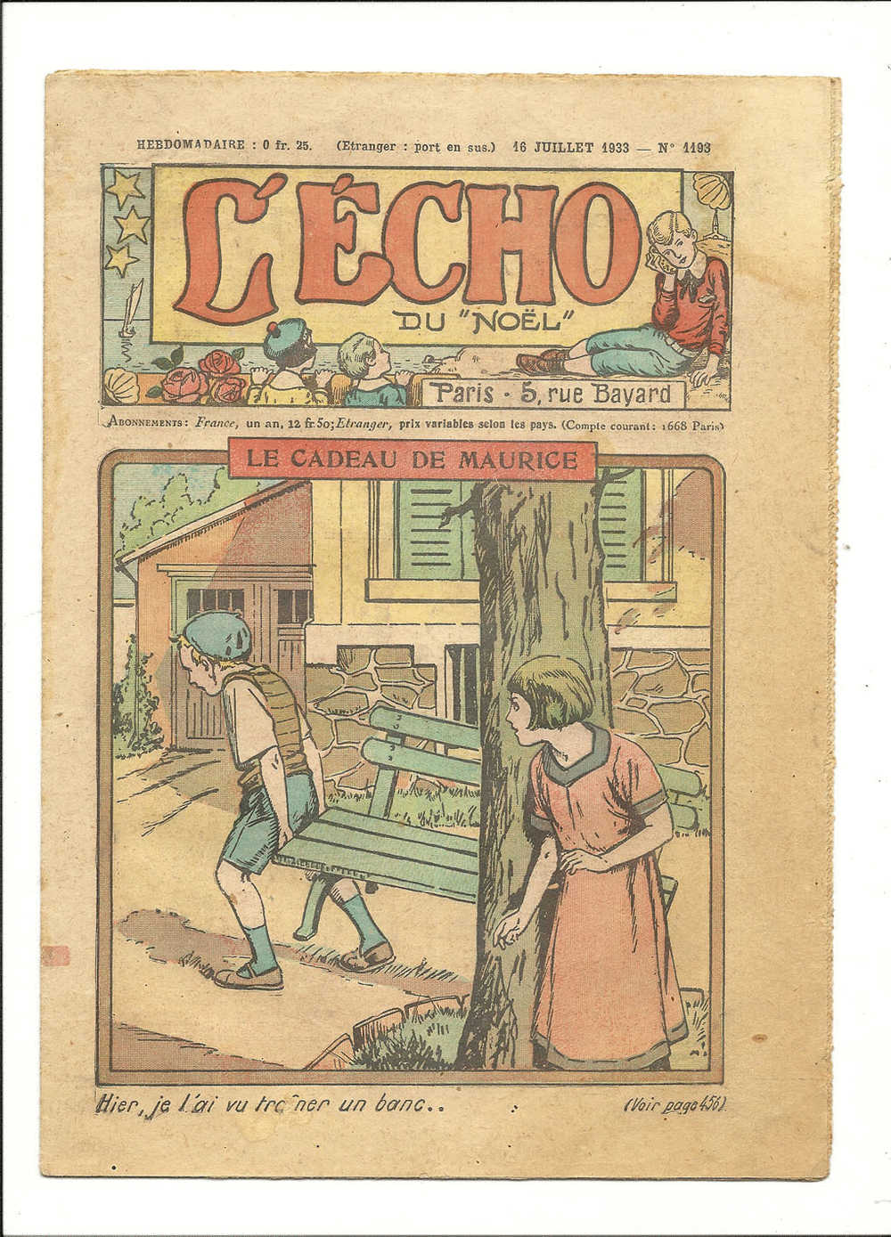 Junior, Revues Hebdoladaires, L'Echo Du "Noël" - Le Cadeau De Maurice - 16 Juillet 1933 - N° 1193 - Autres & Non Classés