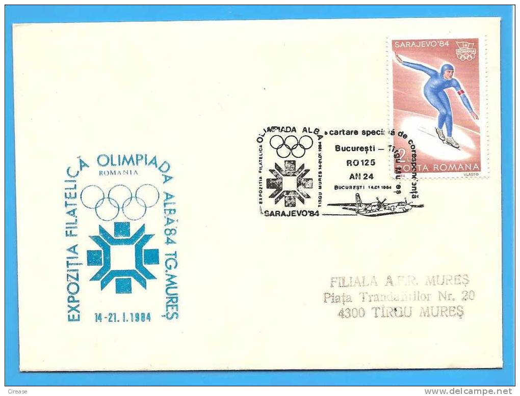 ROMANIA  Cover 1984. White Olympics In Sarajevo - Winter 1984: Sarajevo