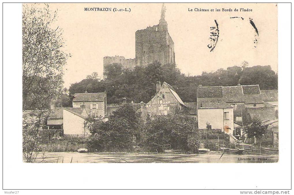 CPA  MONTBAZON   Le Chateau Et Les Bords De L´indre - Montbazon