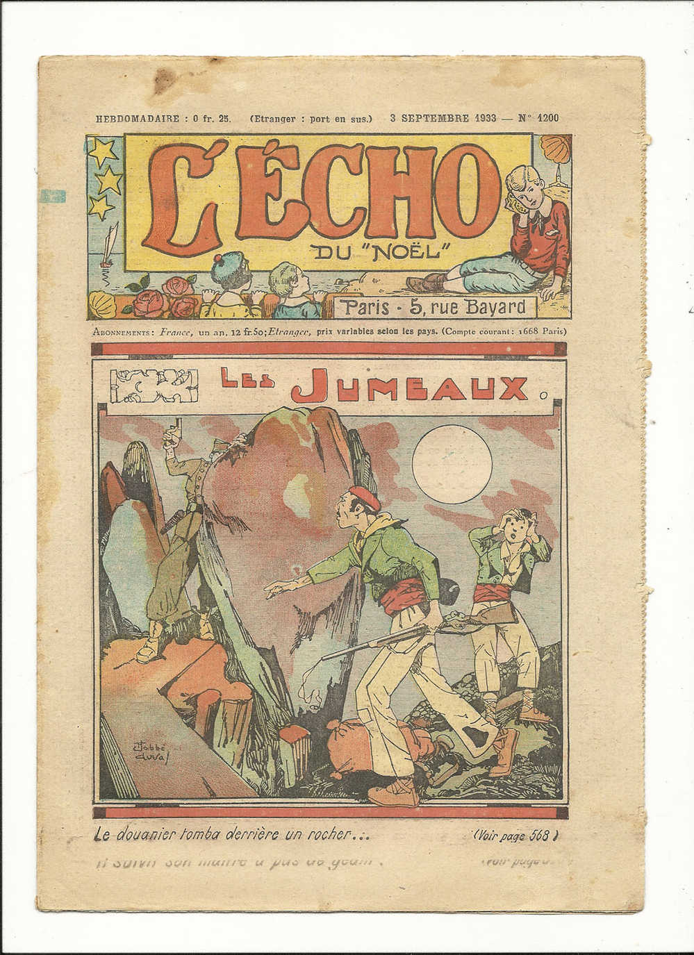 Junior, Revues Hebdoladaires, L'Echo Du "Noël" - Les Jumeaux - 3 Septembre 1933 - N° 1200 - Autres & Non Classés