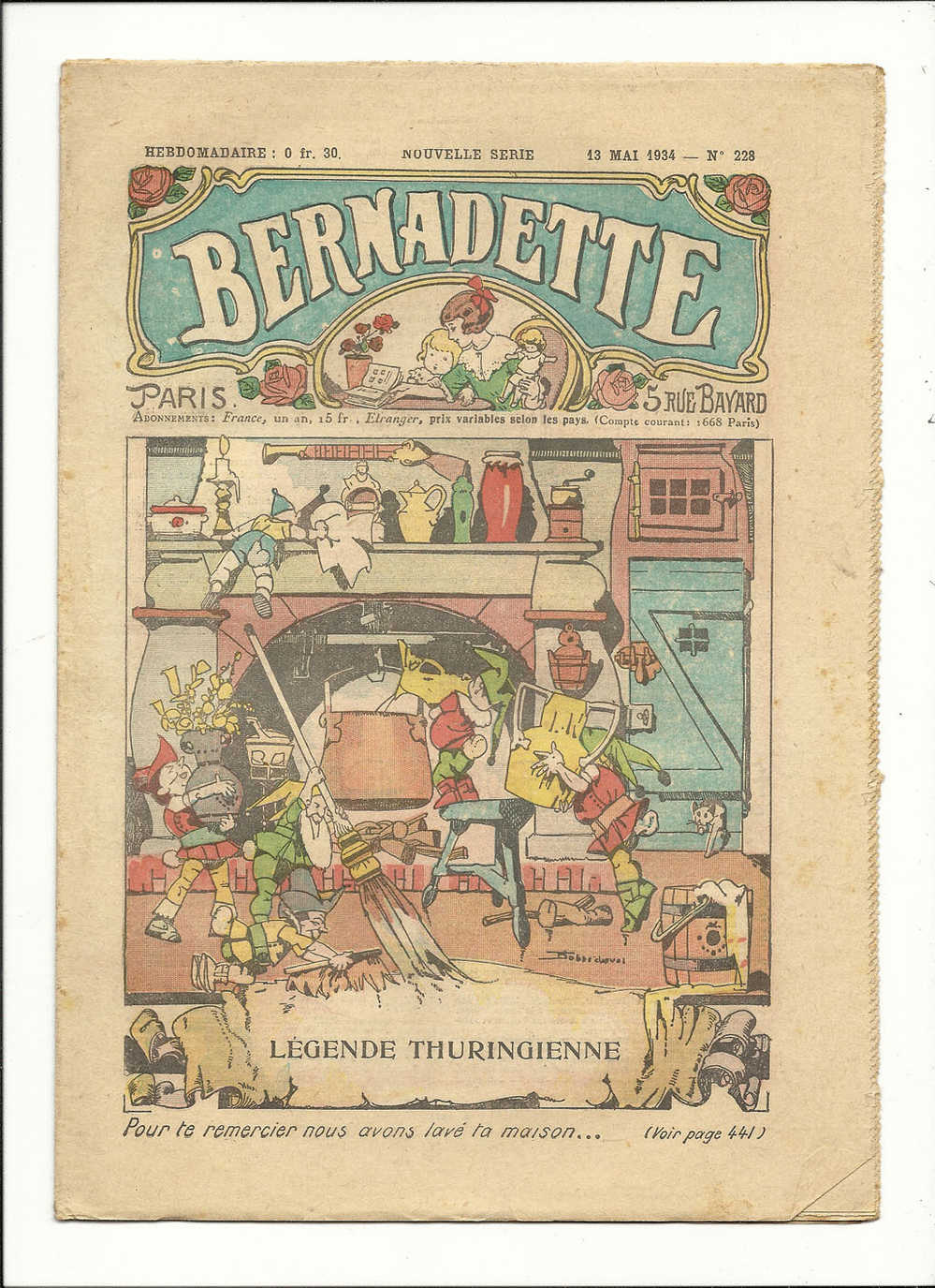 Juniors, Revues Hebdomadaires, Bernadette - Légende Thuringienne - 13 Mai 1934 - N°228 - Autres & Non Classés