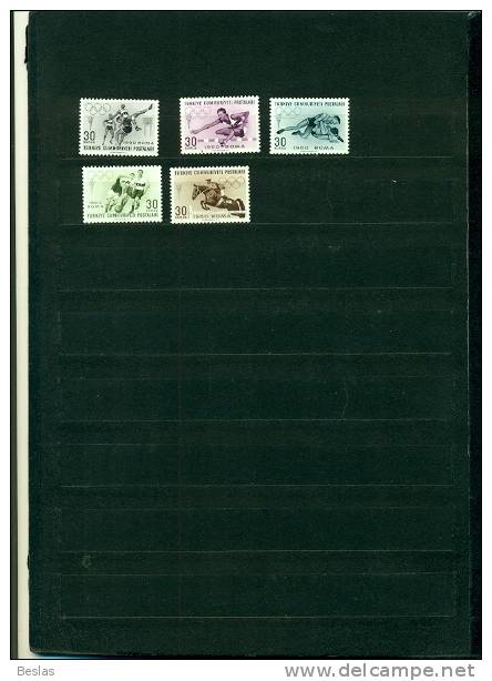 TURQUIE J.O. ROME 5 VAL NEUFS - Unused Stamps