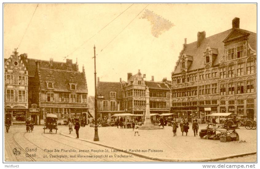 CPA - Gand (Gent) - Place Ste Pharailde, Marché Aux Poissons - Gent