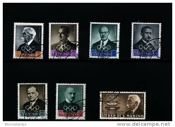 SAN MARINO - 1959  PRE-OLYMPIC SET  FINE USED - Gebraucht