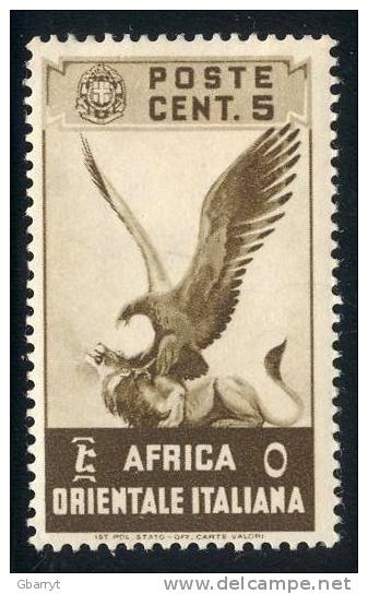 Italian EAst Africa  Scott #  1 - 5, 35 MH VF - Africa Oriental Italiana