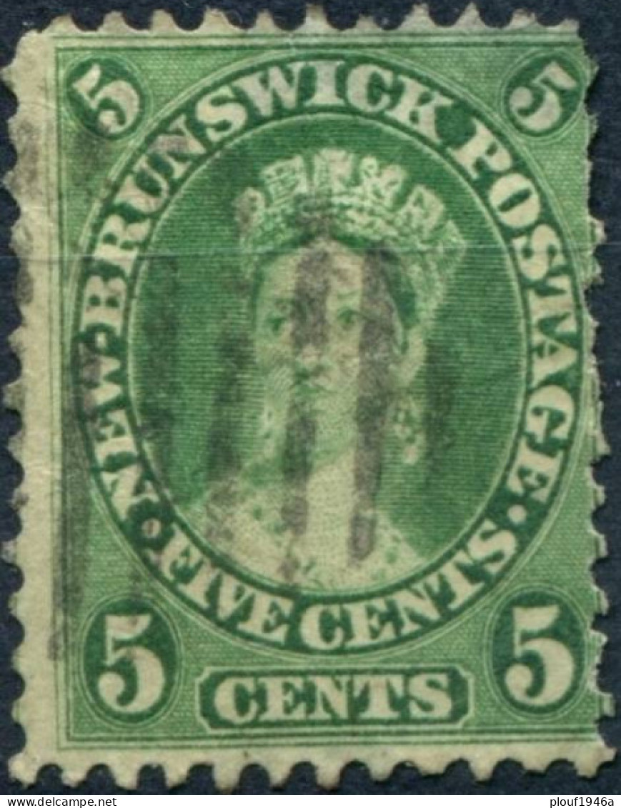 Pays : 354  (Nouveau-Brunswick : Colonie Britannique)  Yvert Et Tellier N° :    6 (o) - Usados