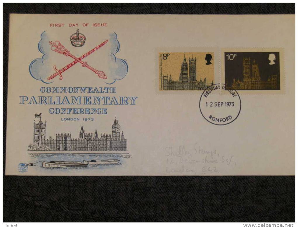 GB FDC 1973 COMMONWEALTH PARLIAMENTARY CONFERENCE COMMEMERATIVE COVER - 1971-1980 Em. Décimales