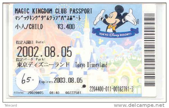 Disney * PASSPORT * Entreecard JAPON * TOKYO DISNEYLAND Passeport (65) JAPAN PASS * - Disney